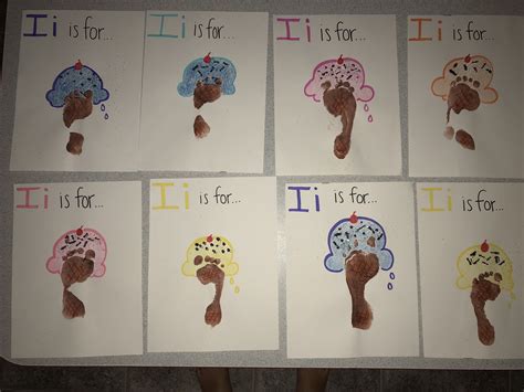 Fun Craft for the letter I!! I is for Ice Cream! #letterI #toddler #preschool #icecream #craft # ...