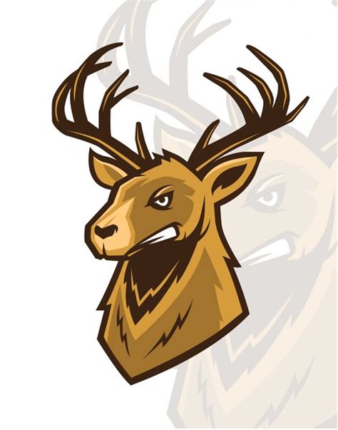 Premium Vector | Angry deer mascot