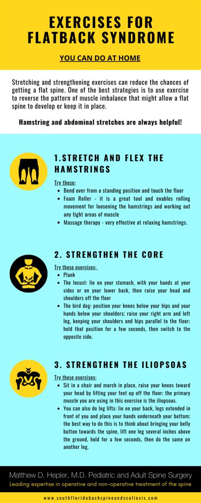 Exercises For Flat Back Syndrome - Infographic - Spine Surgeon FL