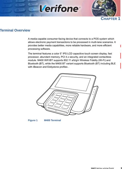 Verifone M400WIFIBT Multilane Point of Sale Terminal User Manual M400 ...