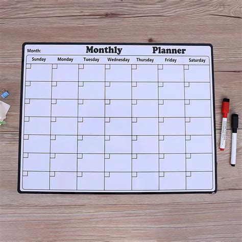 Magnetic Whiteboard Calendar Schedule Monthly Magnet Calendar Planner ...