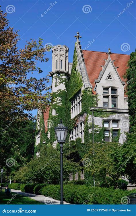 Gothic Style College Campus Stock Photo - Image of typical, bush: 260911248