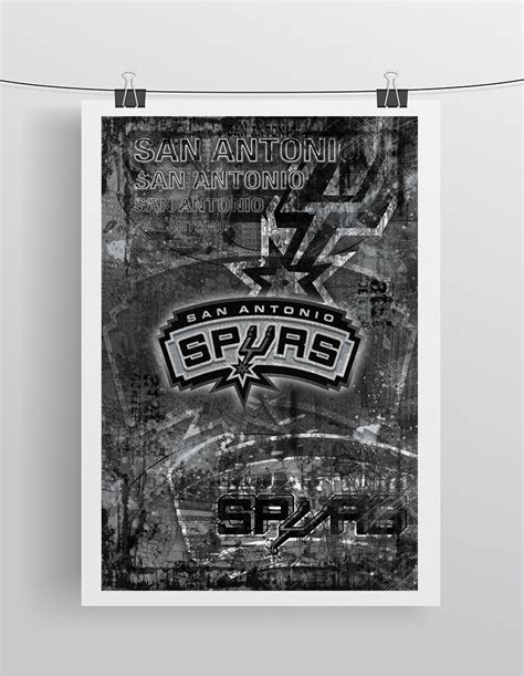 San Antonio Spurs Poster, San Antonio Spurs Print, Spurs Gift, San Ant ...