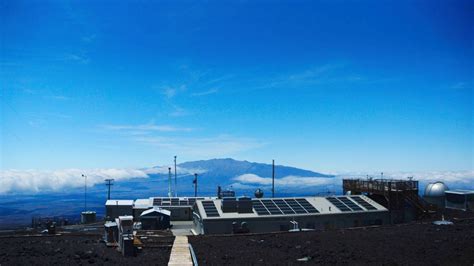 Mauna Loa Observatory Road severed by the lava flow