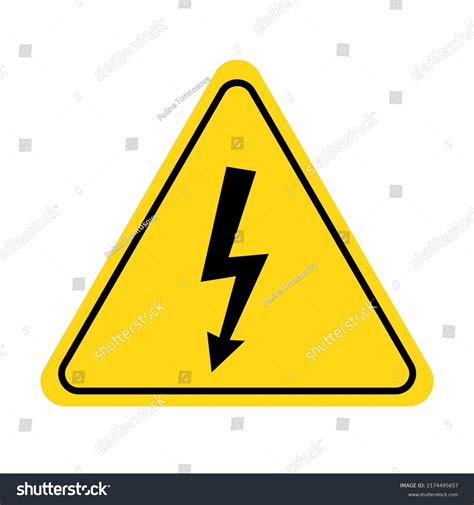 Electric Shock Danger Icon High Voltage Stock Vector (Royalty Free ...