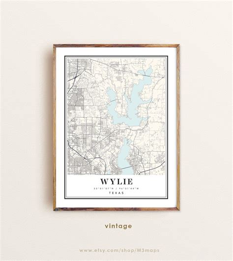 Wylie Texas Map, Wylie TX Map, Wylie City Map, Wylie Print, Wylie ...