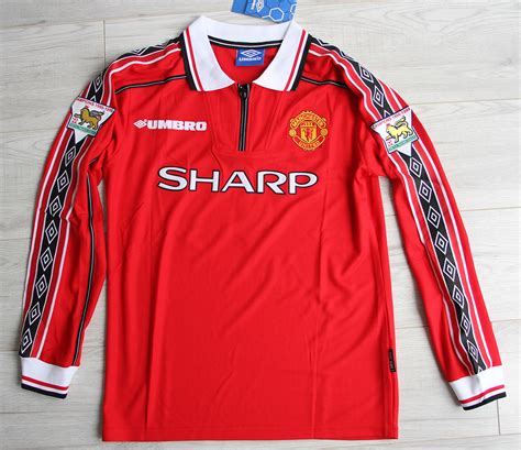 Koszulka Piłkarska Manchester United Retro Home 98/99 Umbro #7 Beckham ...