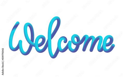 Welcome banner text sign isolated on white vector Stock Vector | Adobe ...