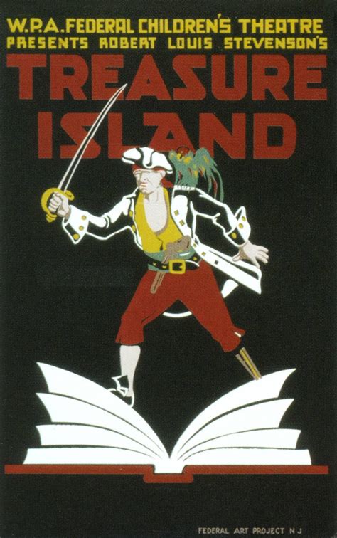 Vintage WPA Poster Treasure Island, 1930's