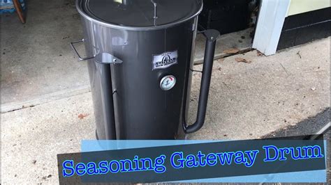 Seasoning My New Gateway Drum Smoker - YouTube