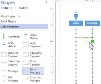 Create a UML sequence diagram - Visio