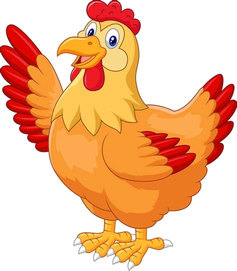 Premium Vector | Chicken hen waving hand
