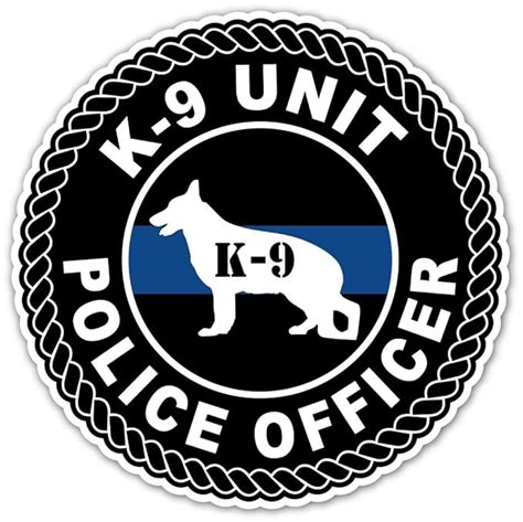 Amazon.com: K9 Unit Police Dog Police Officer Blue Ribbon Seal High Quality Vinyl Decal Bumper ...