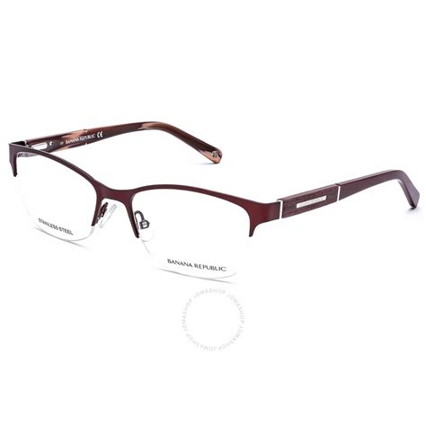 Banana Republic Ladies Red Rectangular Eyeglass Frames Gia 023B 00 52 716737808108 - Eyeglasses ...