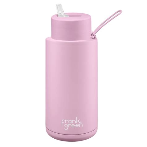 Frank Green Ceramic Reusable Water Bottle 1L with straw lid - Natural Supply Co