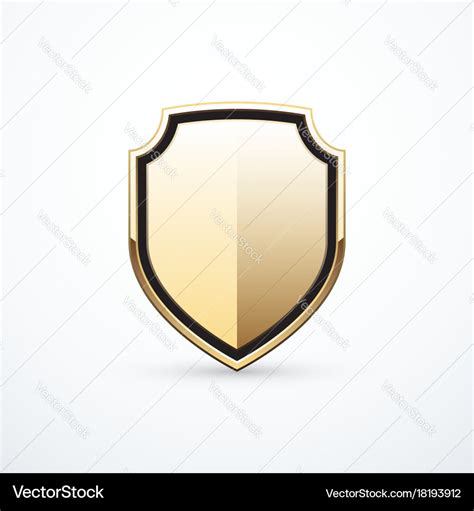 Gold shield icon Royalty Free Vector Image - VectorStock