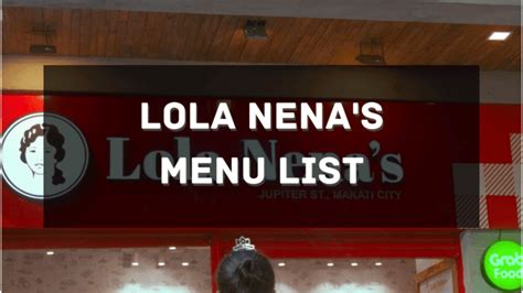 Lola Nena's Menu Prices Philippines 2025 [Updated] — All About Philippines Menu