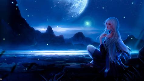 2048x1152 Inside Moonlight Anime Girl 4k Wallpaper,2048x1152 Resolution ...