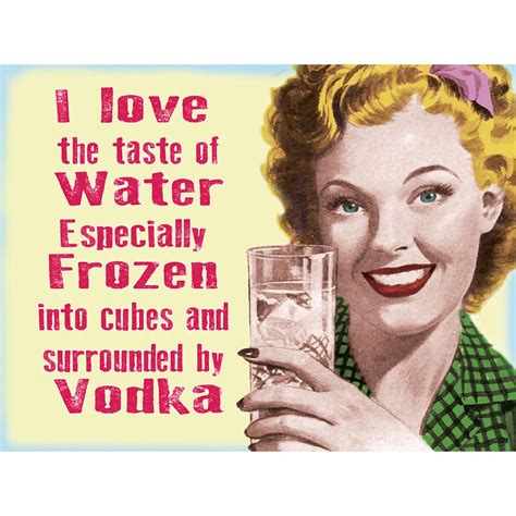 Vodka I Love the Taste of Water Funny Bar Sign | Funny bar signs, Funny signs, Bar signs