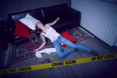 Crime scene - woman dead - stock photo 82350 | Crushpixel