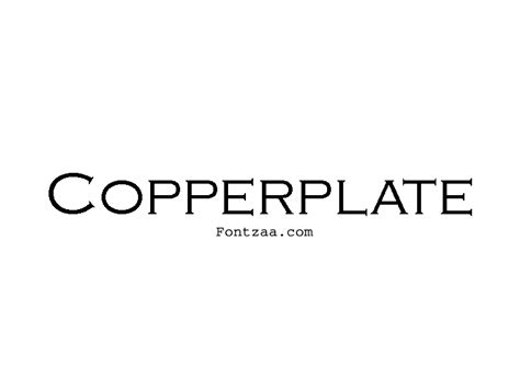 Copperplate Font - Fontzaa - Exclusive Fonts Library