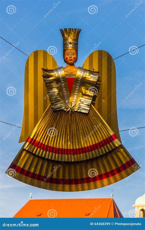 Christkind Angel- Statuette -Christmas Symbol Nuremberg-Germany Stock Image - Image of crown ...