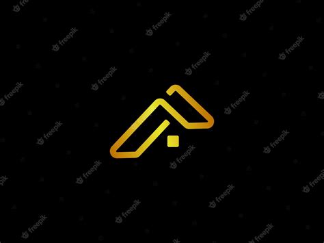 Premium Vector | A letter logo with a yellow background