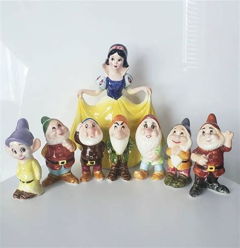 Vintage Disney Snow White and the Seven Dwarfs Dwarves Japan Ceramic ...