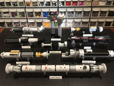 A collection of lightsabers I’ve built over the years! : r/lego