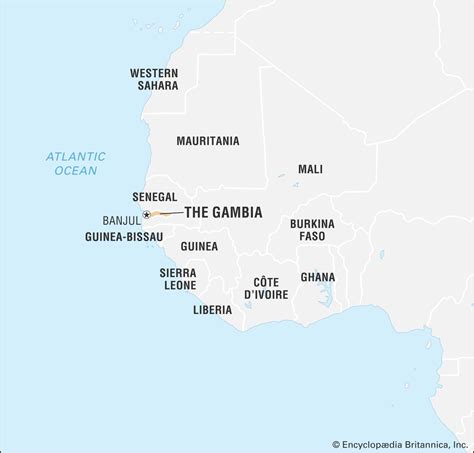 Gambia On A Map - Leia Shauna