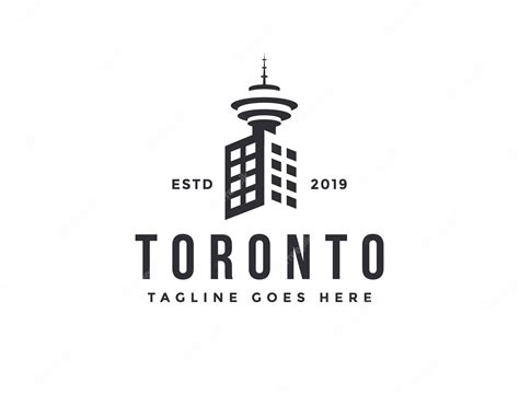 Premium Vector | City building and toronto tower logo icon vector template on white background