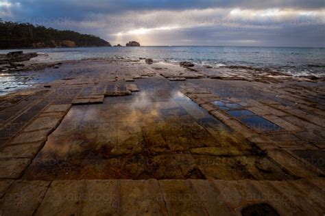 Image of Tessellated Pavement - Forestier Peninsula - Tasmania - Austockphoto