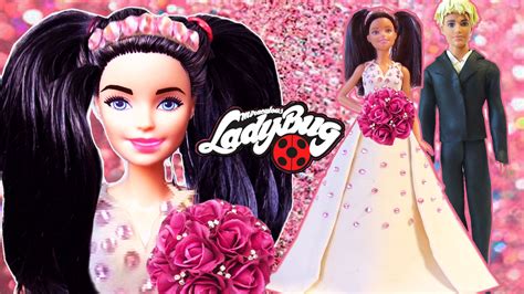 Play Doh Wedding dress. Dolls transformation Barbie & Ken in Miraculous ...