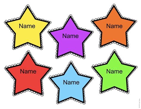 FREE Editable Star Name Tags - The Super Teacher | Classroom name tags, Preschool name tags ...