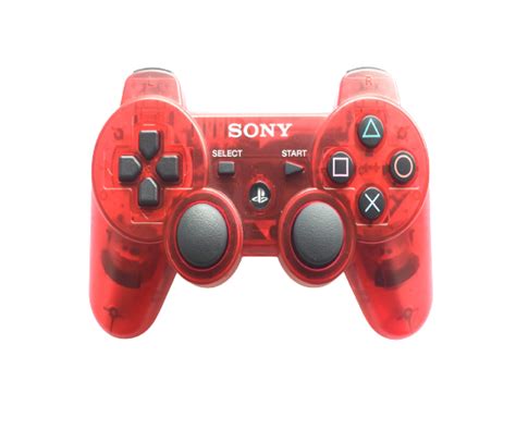 PS3 Official Dual Shock 3 Controller Transparent Red PS3 Controller ...