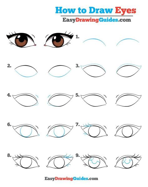 How to Draw Eyes - Really Easy Drawing Tutorial | Drawing tutorials for ...