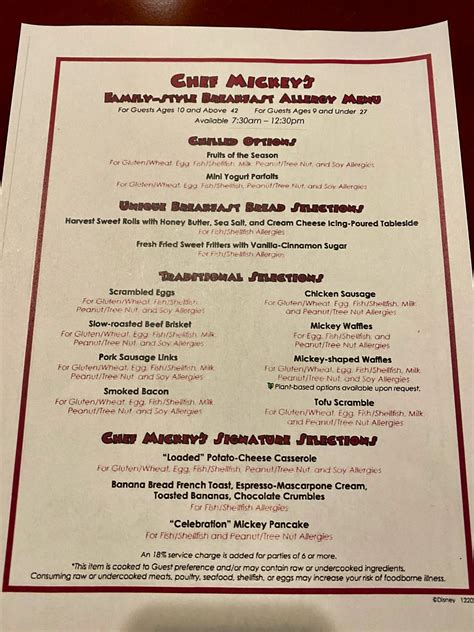 menus — Menu Posts — Gluten Free & Dairy Free at WDW