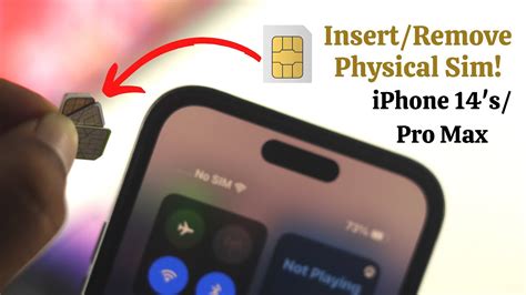 iPhone 14's/Pro Max: How to Insert Physical SIM Card! [Remove] - YouTube