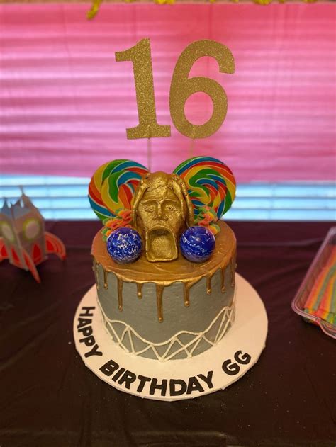 Travis Scott cake | 18th birthday cake, Sweet 16 party decorations ...