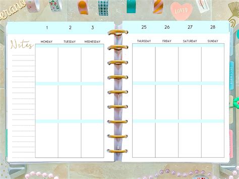 Editable Template for Happy Planner Weekly Planner Pages - Etsy UK