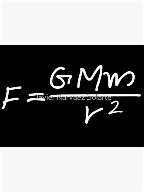 "Newton's equation of gravity" Poster for Sale by javisolarte | Redbubble