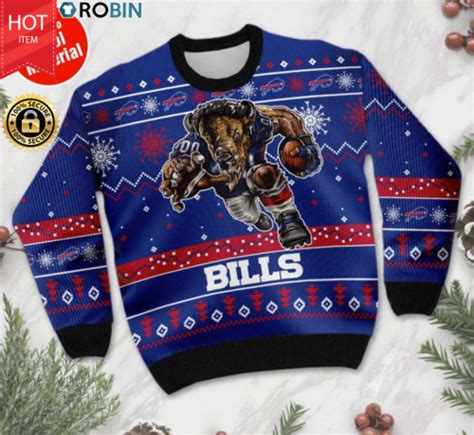 Buffalo Bills ugly christmas sweater - RobinPlaceFabrics