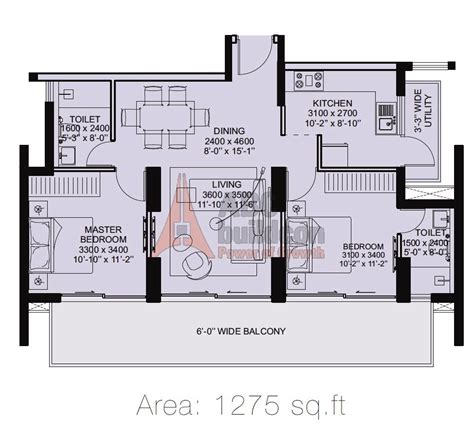 2 bhk ild arete floor plan Archives - FloorPlan.in