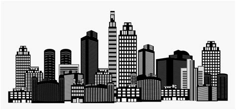 Transparent Building Clipart Png - Building Black And White Png, Png Download - kindpng