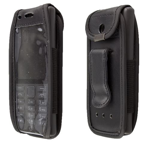 Smartphone Case for Nokia 216 Leather-Case with belt clip Protective Cover in bl | eBay