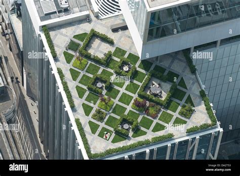 Aerial photograph of a rooftop garden in London Stock Photo - Alamy