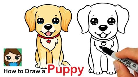 How to Life Hacks | Puppy drawing easy, Cute dog drawing, Puppy drawing