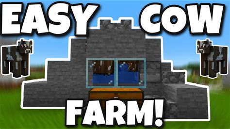 Minecraft Easy Cow Farm Tutorial - 1.16+ - YouTube