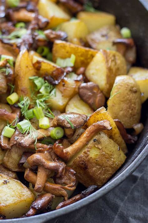 Fried Chanterelle Mushrooms And Potatoes Recipe - Lavender & Macarons