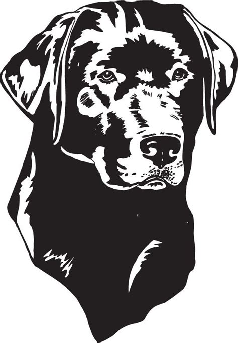 Black Labrador Dog Head Clip Art For Pet Engraved Products - Clip ... | Dog clip art, Black ...